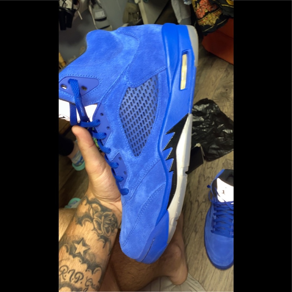 Blue Suede fives 10/10 og box and lace locks
